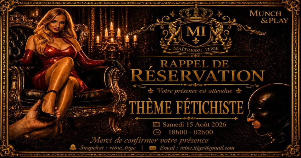 Munch BDSM du mois d’août organisé par Maîtresse ITIGE