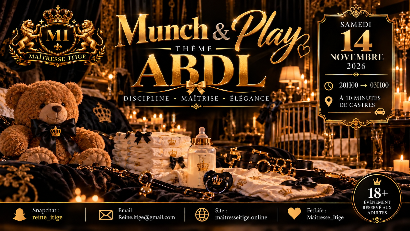 Munch BDSM de novembre sur le thème ABDL